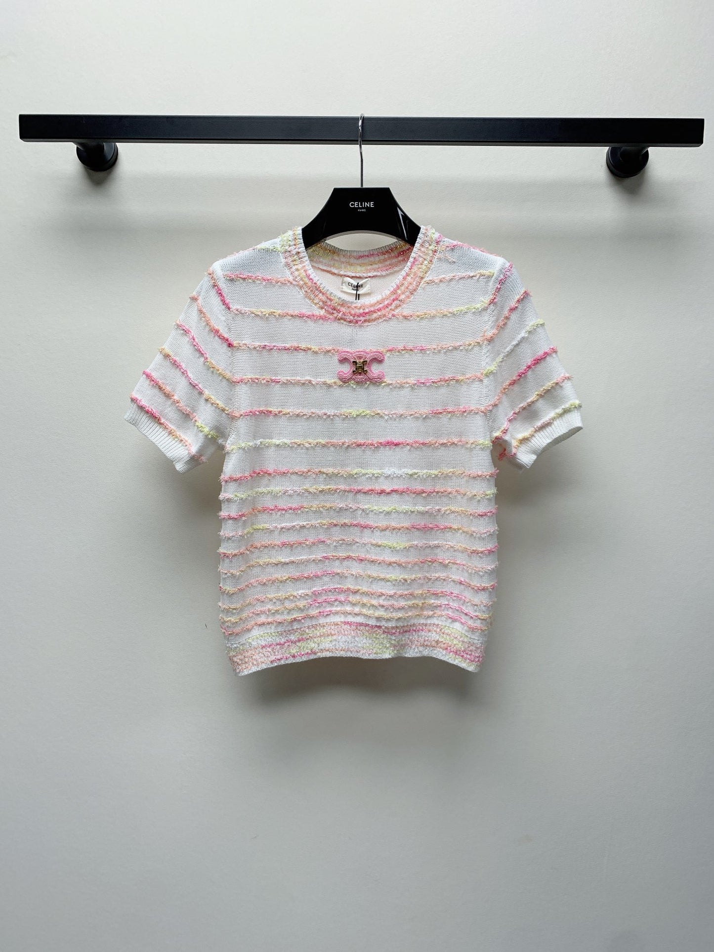 CE 25 Spring Summer New Crochet Round Neck Patchwork Short Sleeve