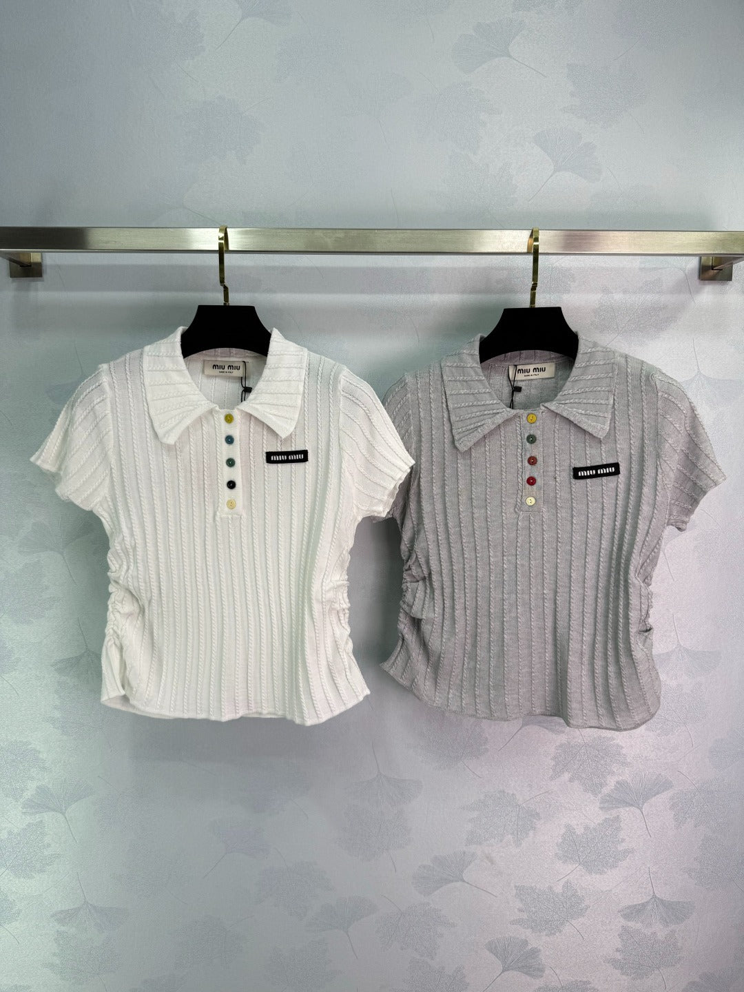 M 25 Lapel knit short-sleeved half cardigan