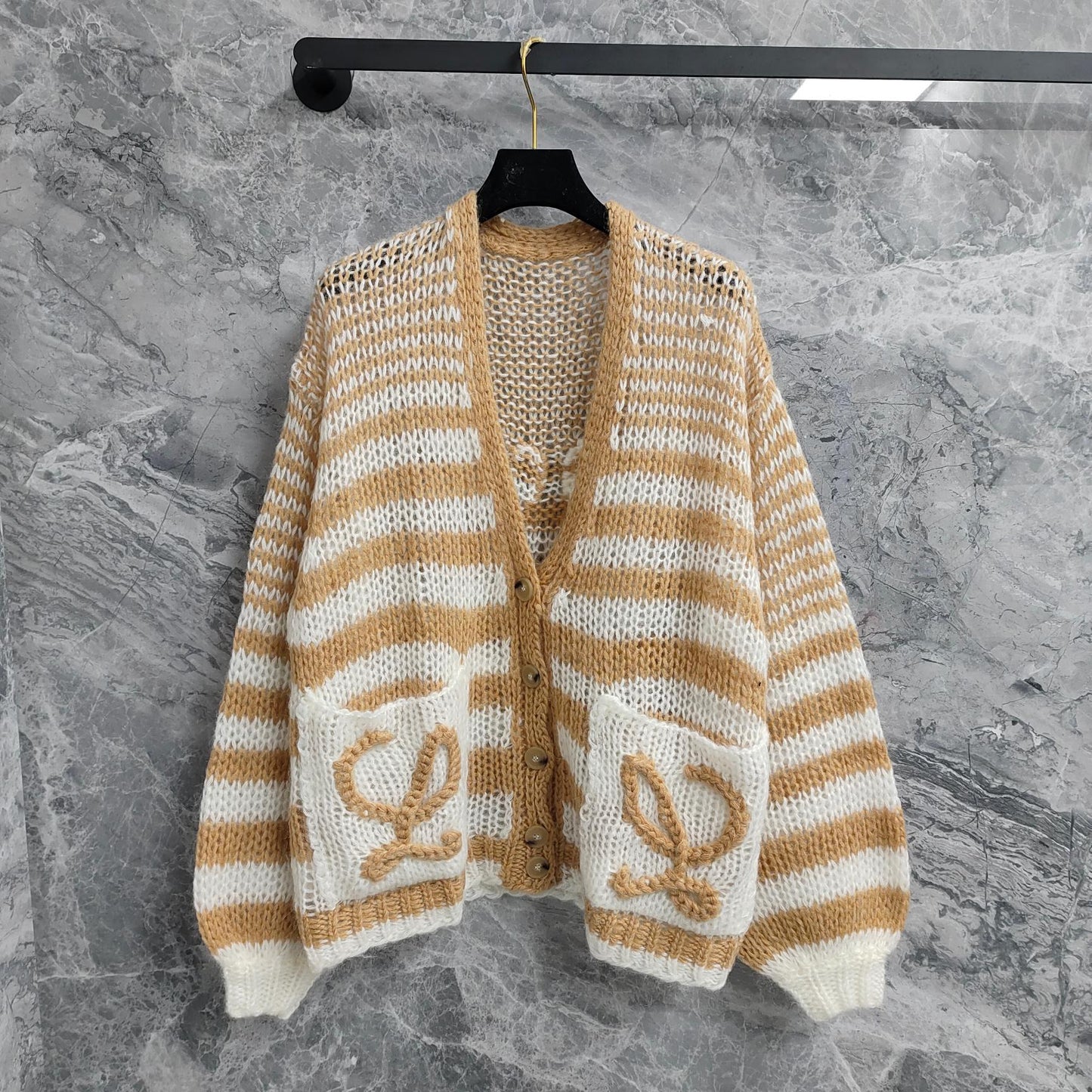 LO 24 Mohair V-Neck Cardigan