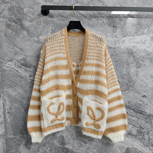 LO 24 Mohair V-Neck Cardigan