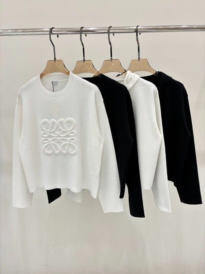 LO 25 Jacquard Hooded Casual Knit Cardigan