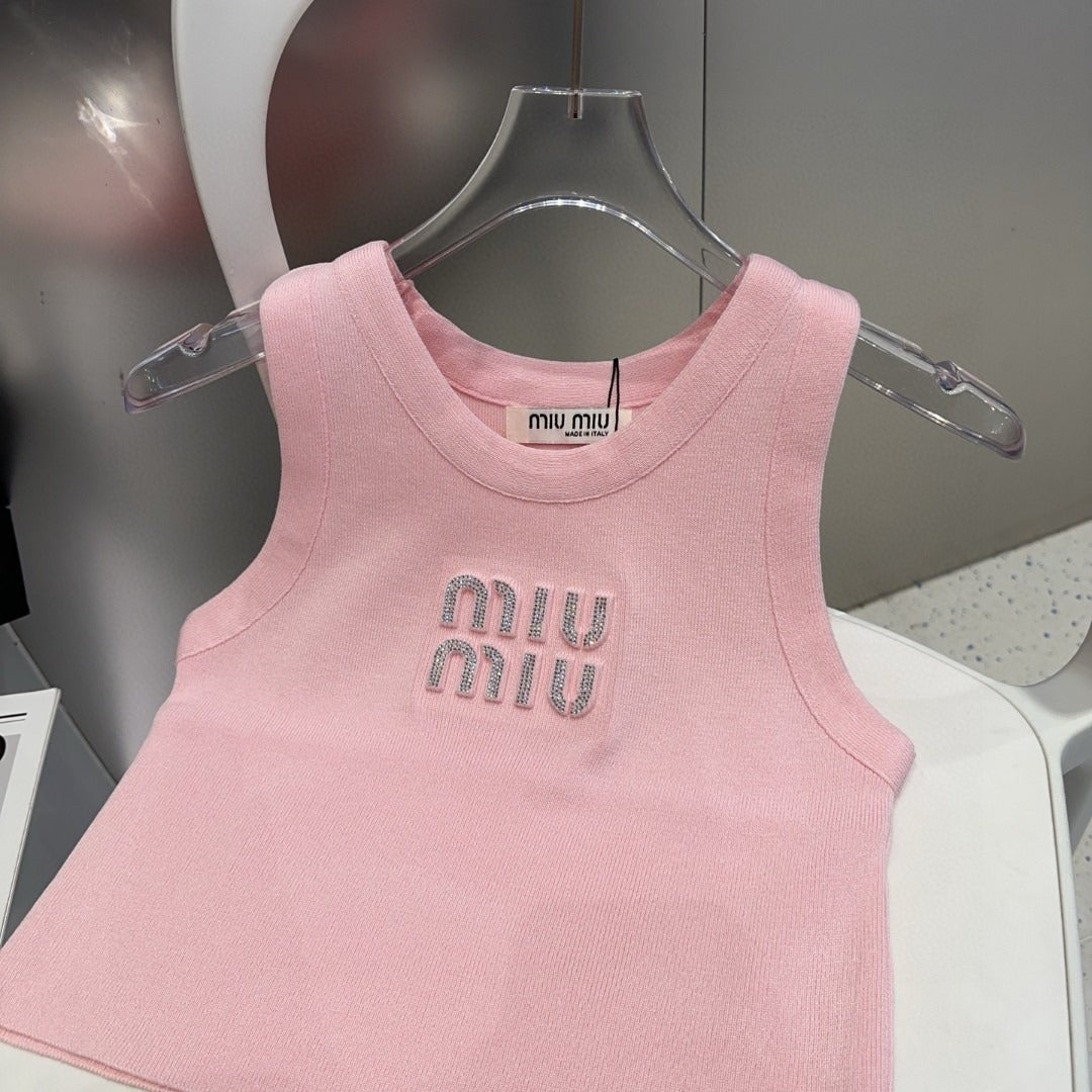 M 25 Rhinestone Logo Vest