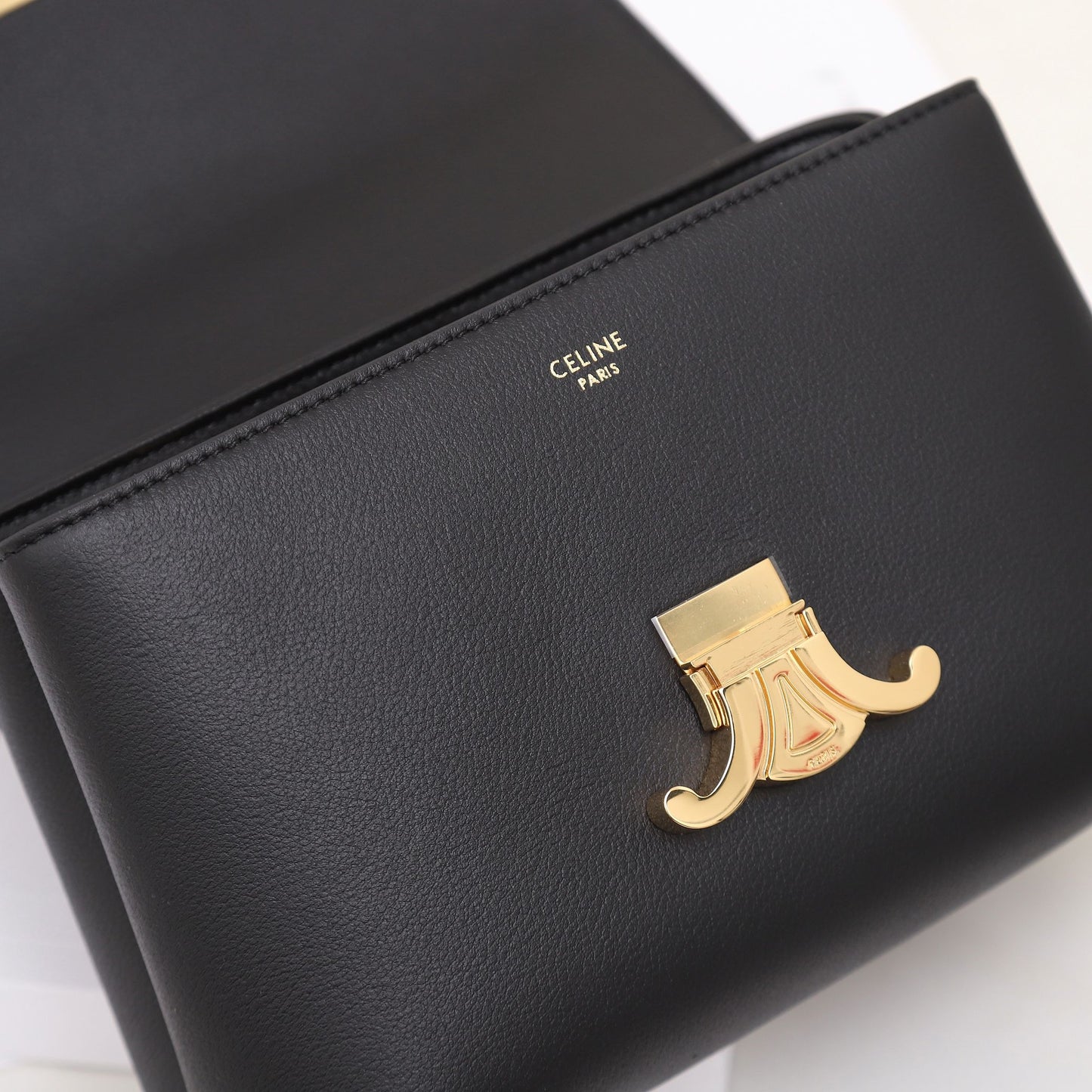 CE 25 Cowhide gold buckle  shoulder bag
