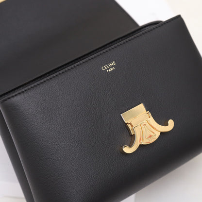 CE 25 Cowhide gold buckle  shoulder bag