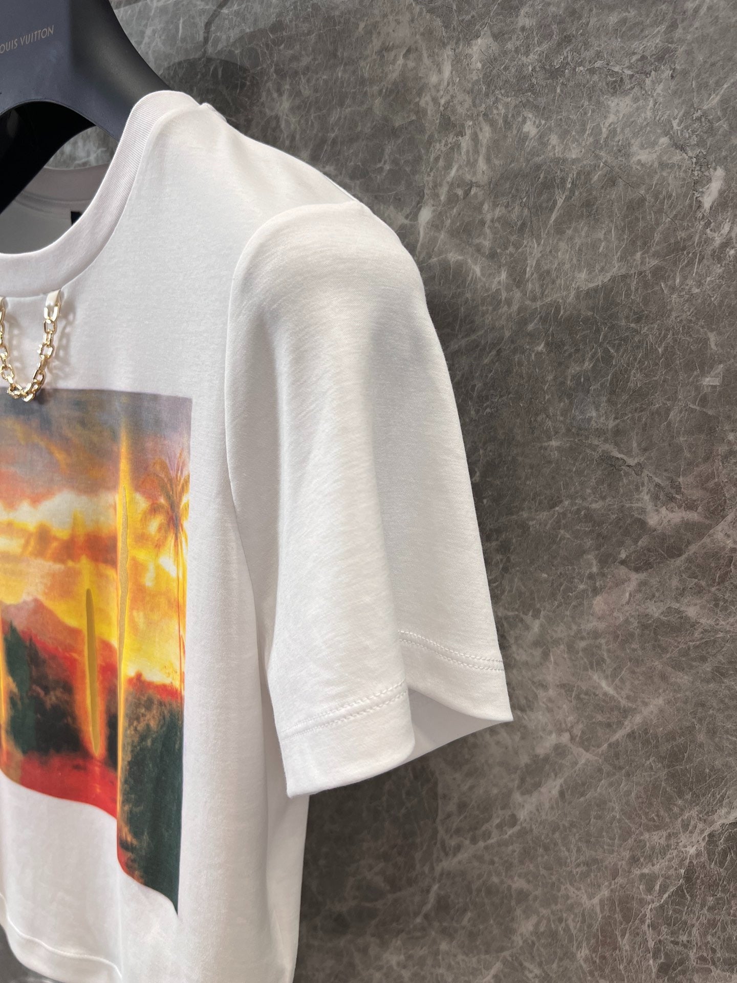 L 25 Spring and Summer New Short Printed Chain T-shirt