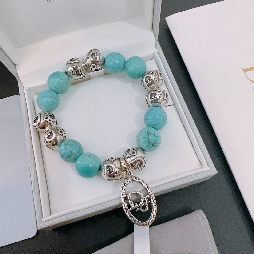 Multi-element Agate Thai Silver Style Bracelet