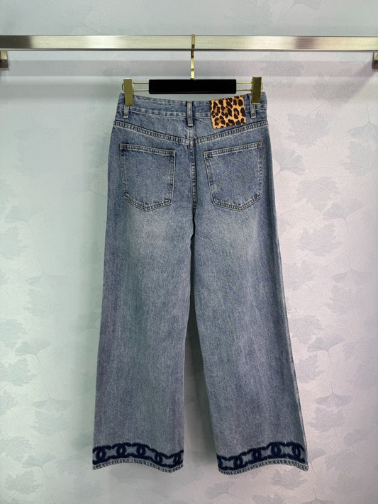 C 25 Spring and Summer New Products Wide-leg Jeans,