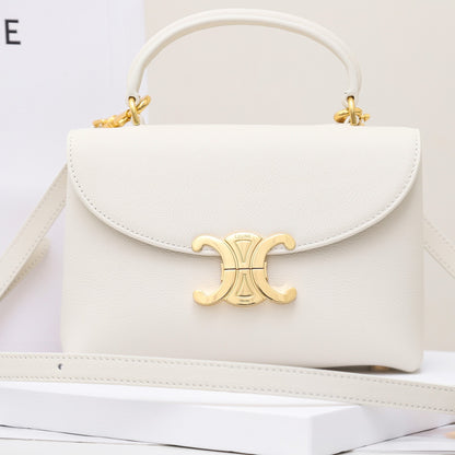 CE 25 Cowhide gold buckle  shoulder bag