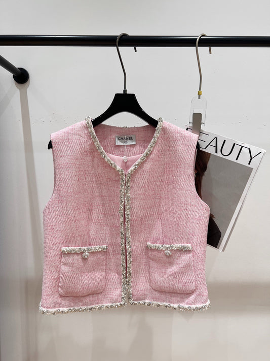 C 25 Early Spring New Cherry Pink Vibrant Tank Top