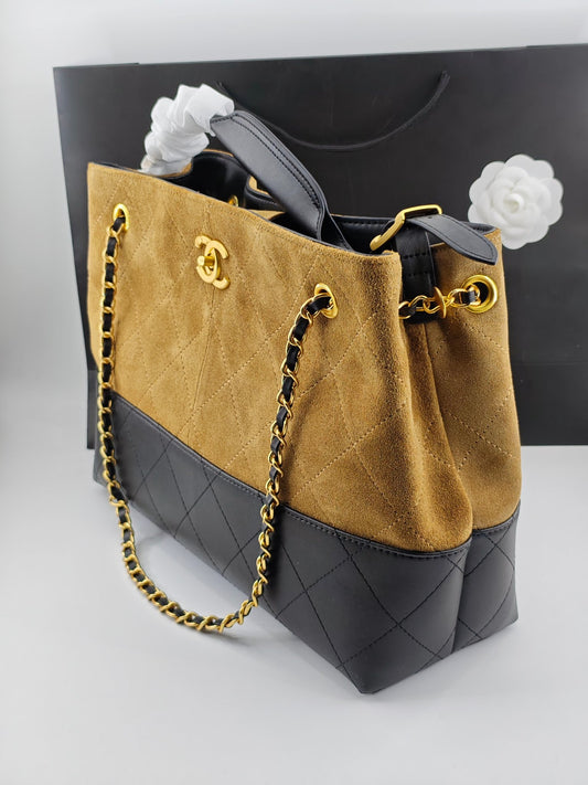 C 25A New Suede Diamond Tote Shopping Bag