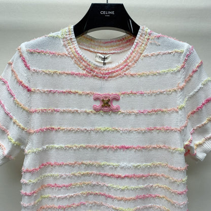 CE 25 Spring Summer New Crochet Round Neck Patchwork Short Sleeve