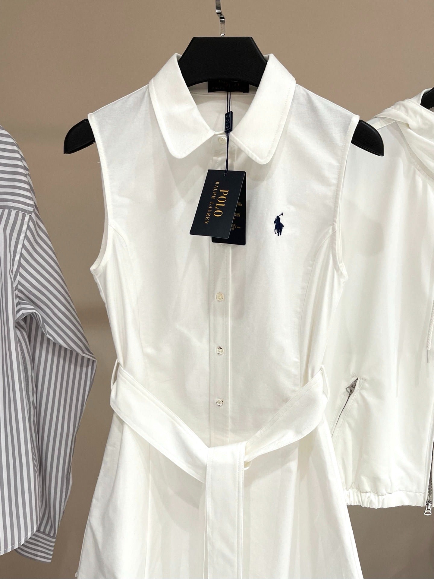 RA 25 Pure White Waistless Shirt Dress