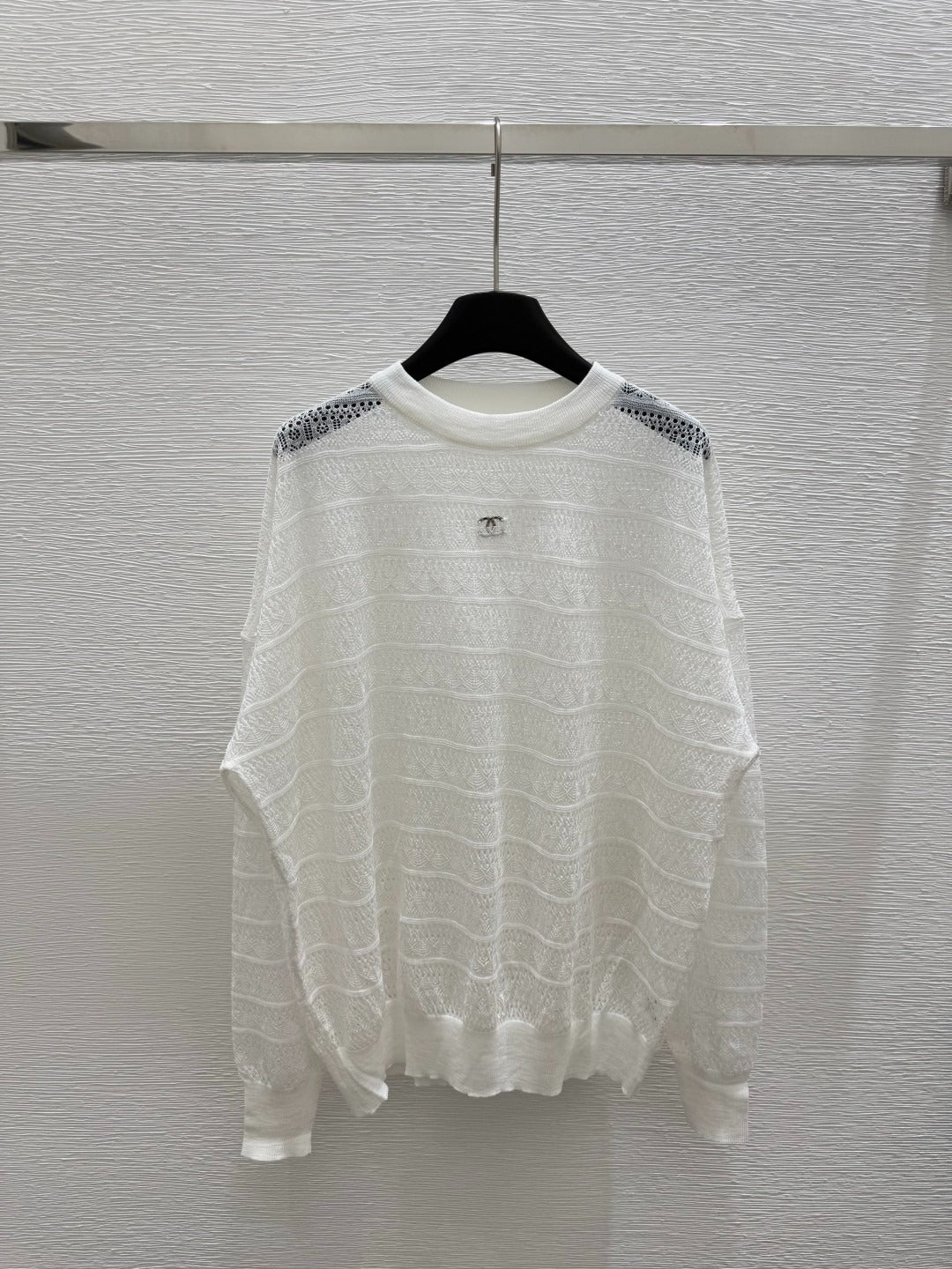 C 25 Frühen frühling neue rundhals hohl stricken langarm 