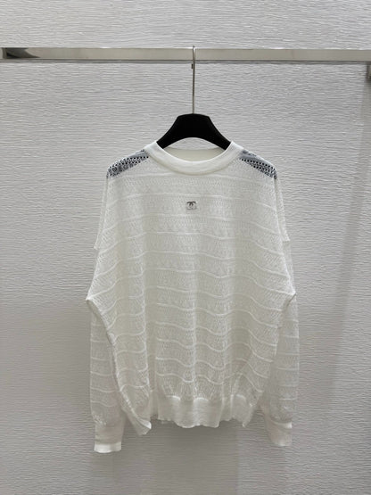 C 25 Frühen frühling neue rundhals hohl stricken langarm 