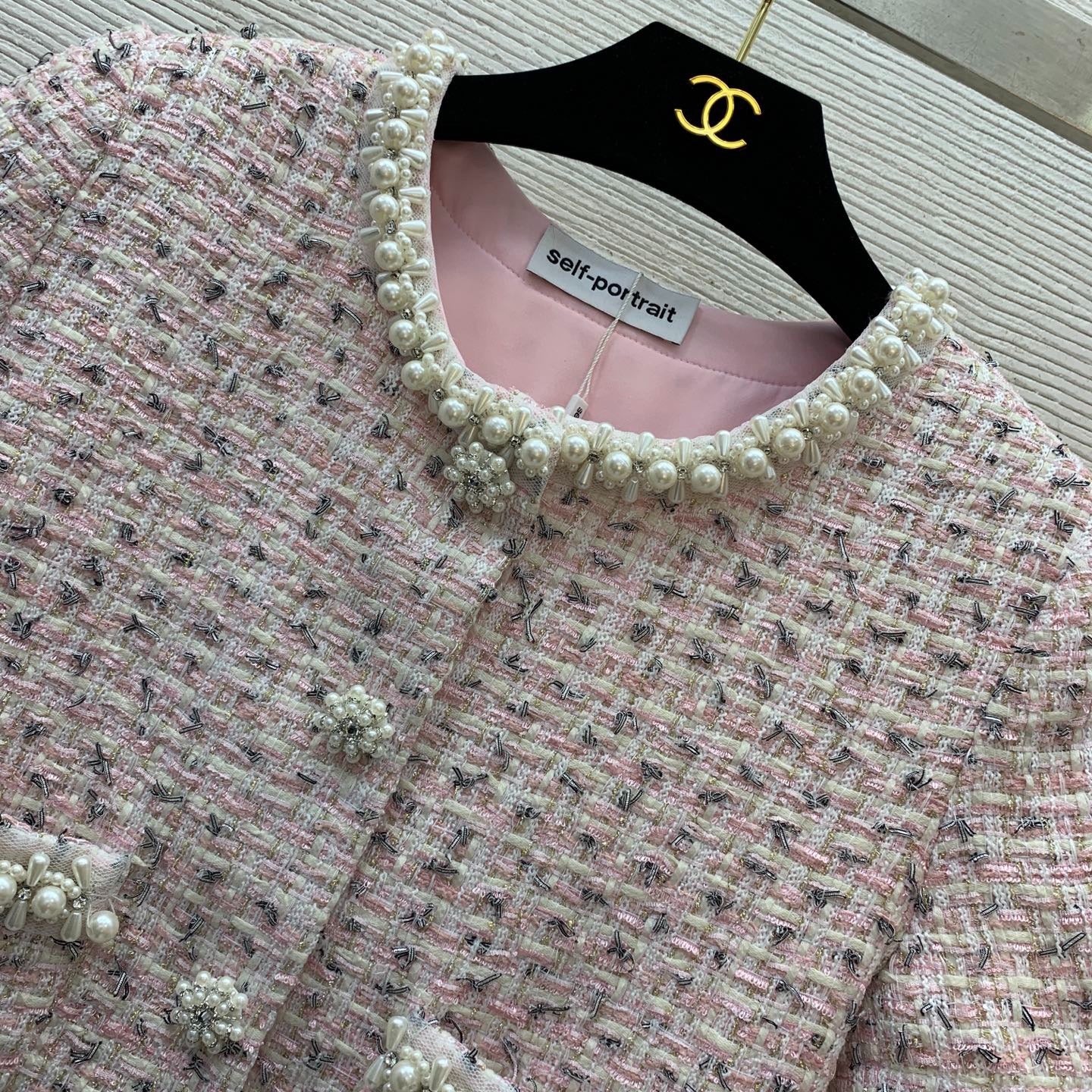 C 25 New High-end customized flash silk gold thread braided tweed temperament celebrity suit