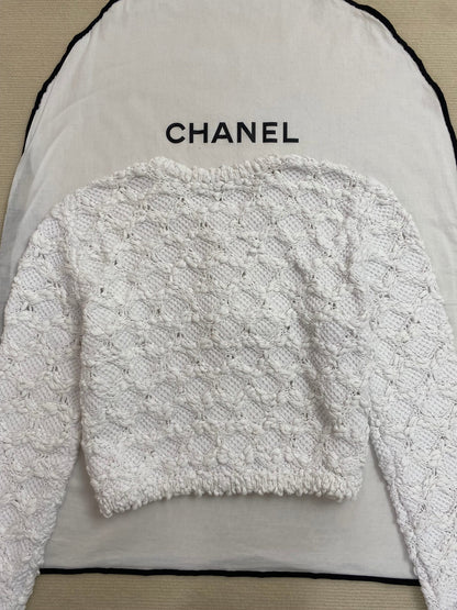 C 25 New Lattice Hollow Knit Cardigan