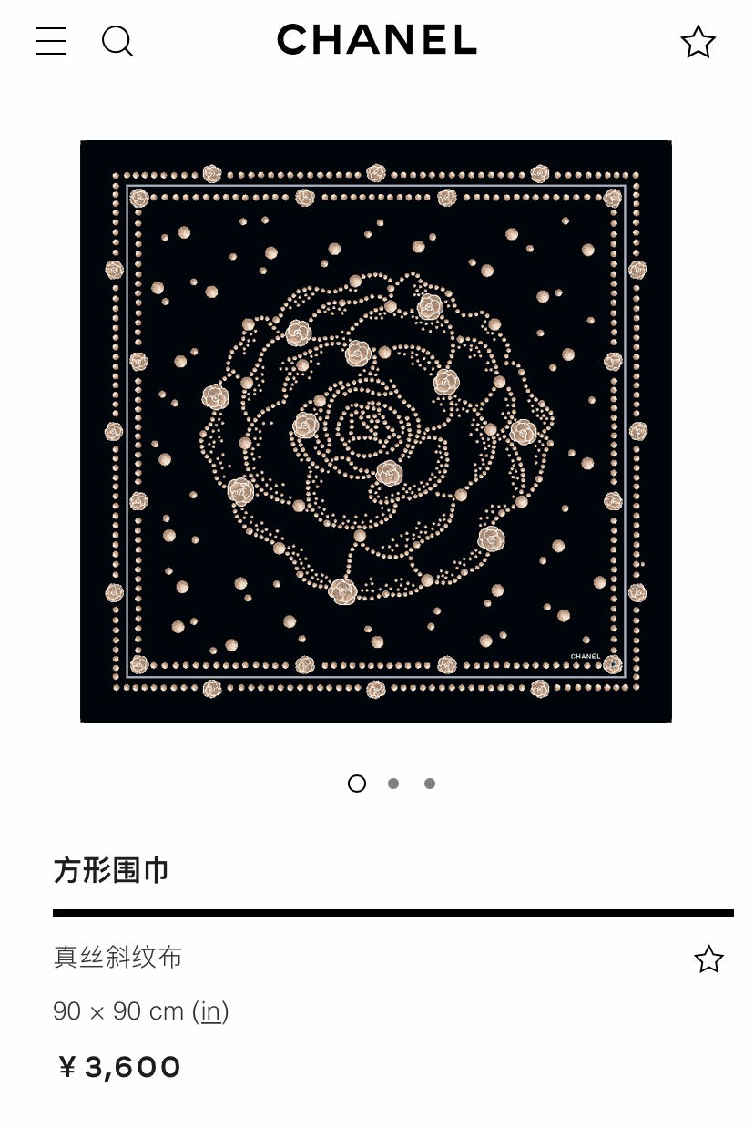 C 25 Twill Silk Scarf