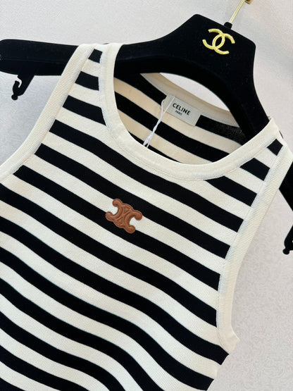CE 25 Black and white striped undershirt