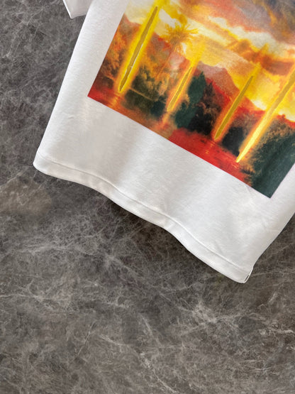 L 25 Spring and Summer New Short Printed Chain T-shirt