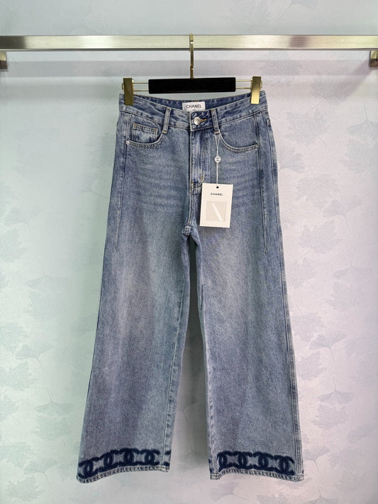 C 25 Spring and Summer New Products Wide-leg Jeans,