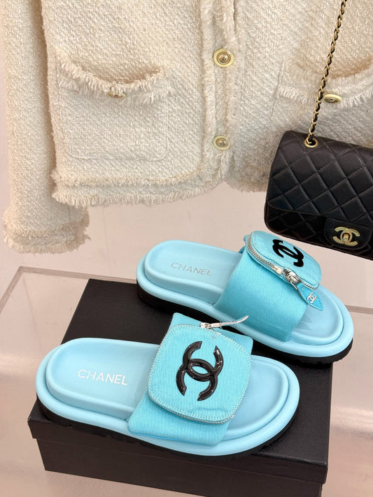 C 25 Purse Decoration Bread Thick Bottom Loafers Slippers