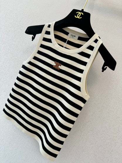 CE 25 Black and white striped undershirt