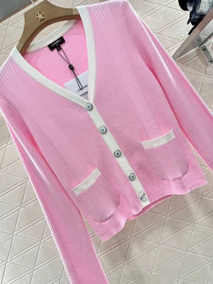 C 25 New  Striped knit cardigan
