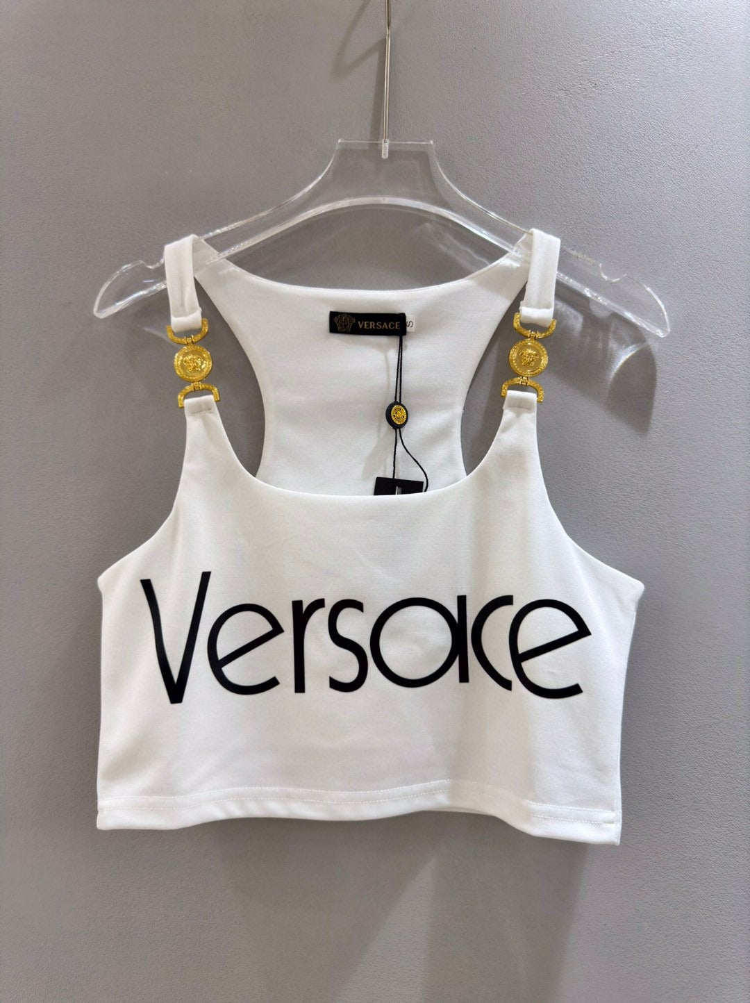 Ve 25 Metal Buckle Shoulder Logo Camisole Top