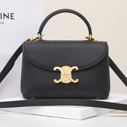 CE 25 Cowhide gold buckle  shoulder bag
