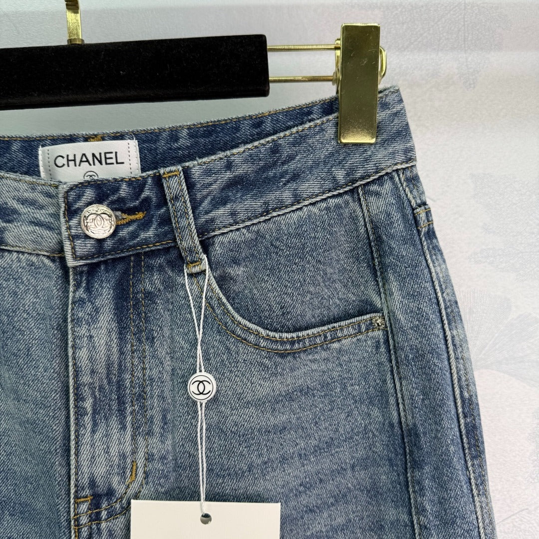 C 25 Spring and Summer New Products Wide-leg Jeans,