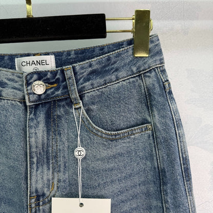 C 25 Spring and Summer New Products Wide-leg Jeans,