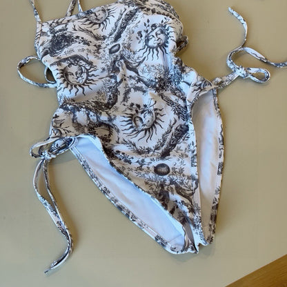 D 25 Sun Print One Piece Swimsuit