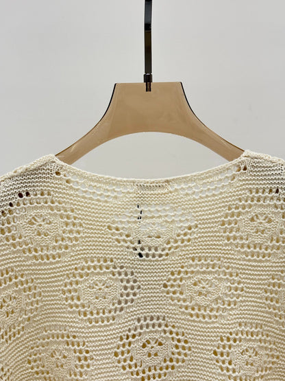 Ce 25 Logo Tie Embellishment Casual Knit Long Sleeve