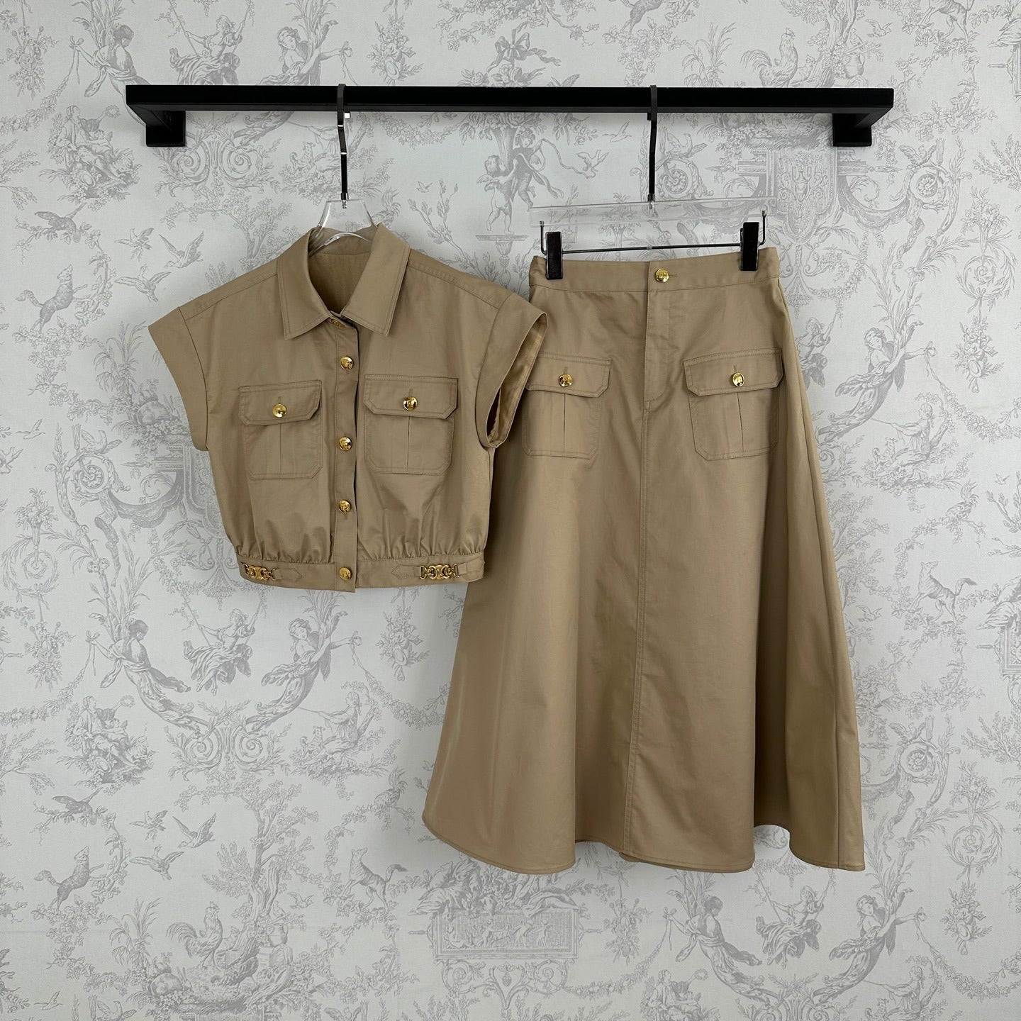 CE 25 Twill cotton poplin Pressing double line design Set!