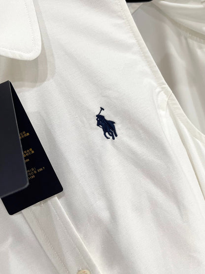 RA 25 Pure White Waistless Shirt Dress