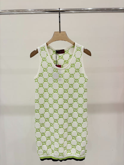 G 25 Appliquéd full print casual knit dress