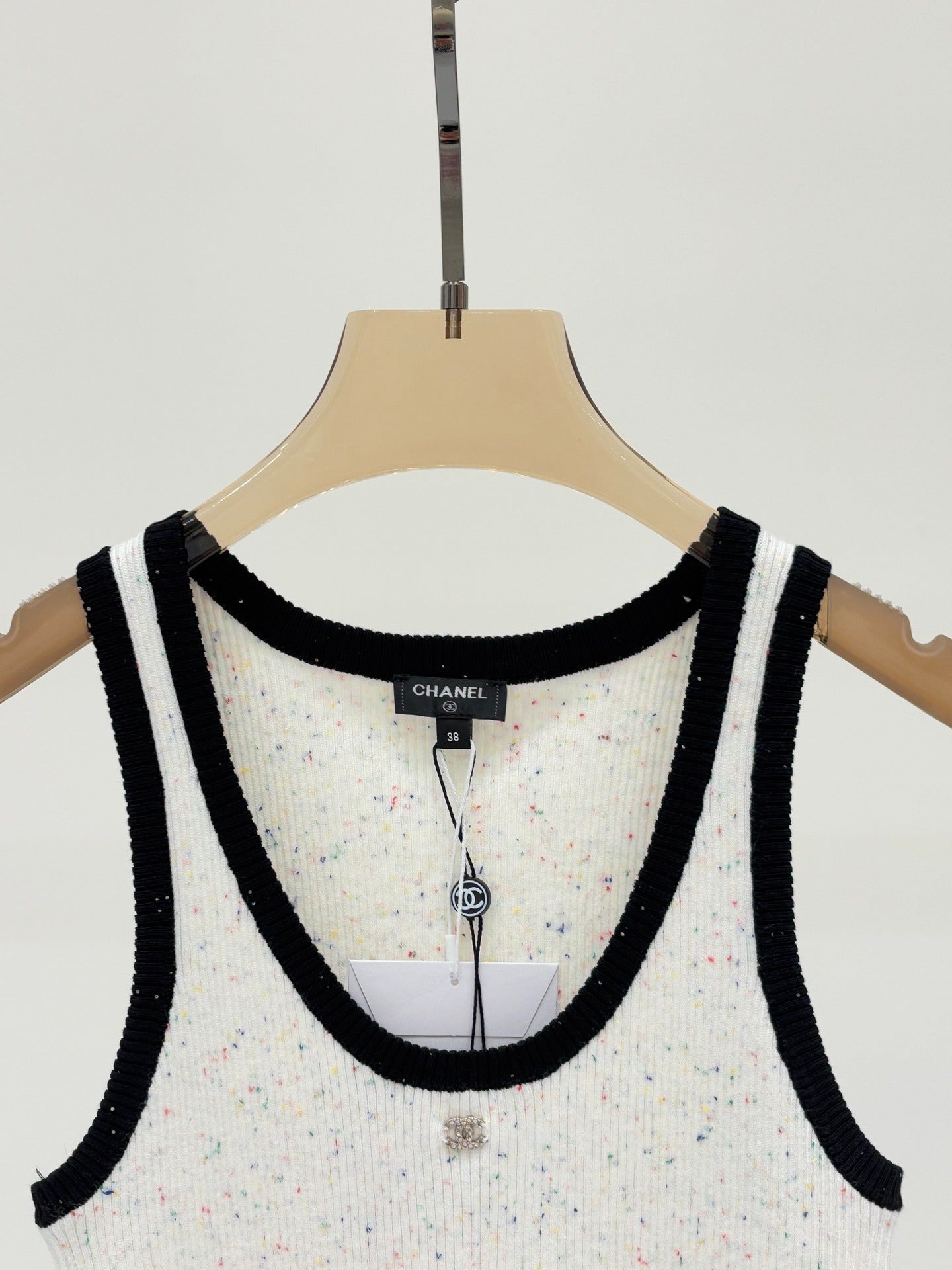 C 25 Early spring new round neck letter logo logo knitted undershirt
