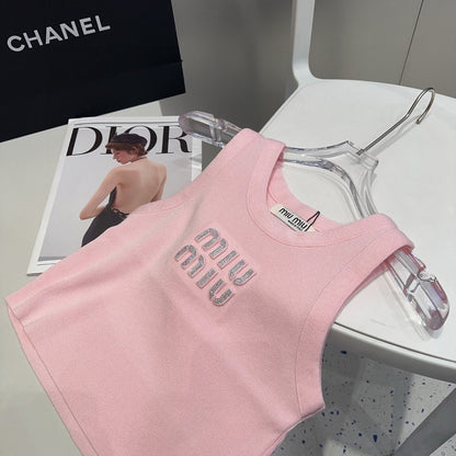 M 25 Rhinestone Logo Vest