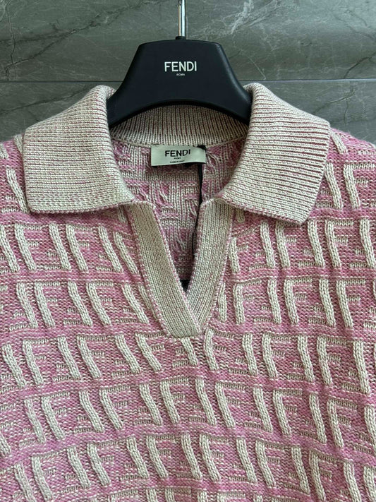 F 25 Jacquard Short Sleeve Polo Shirt