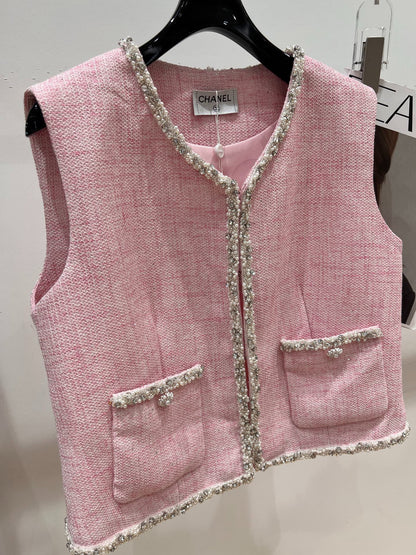 C 25 Early Spring New Cherry Pink Vibrant Tank Top