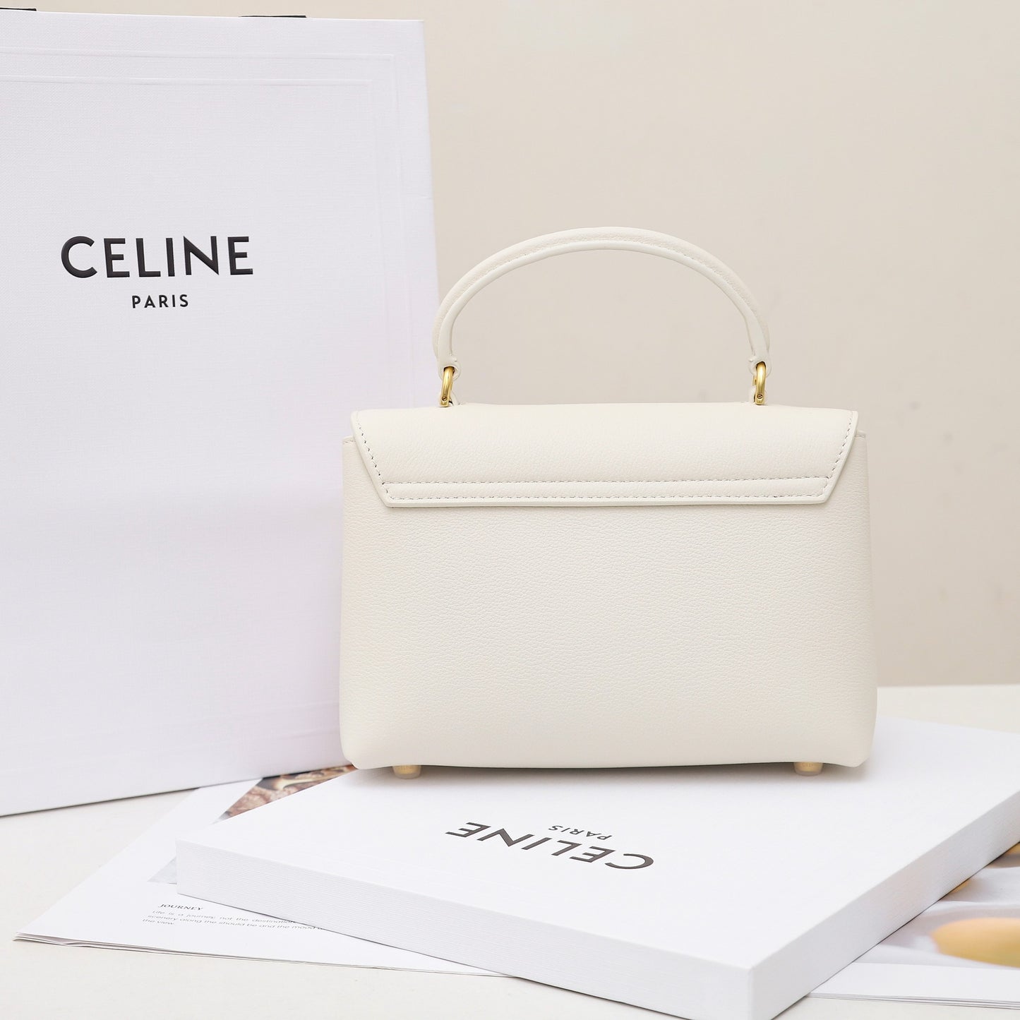 CE 25 Cowhide gold buckle  shoulder bag