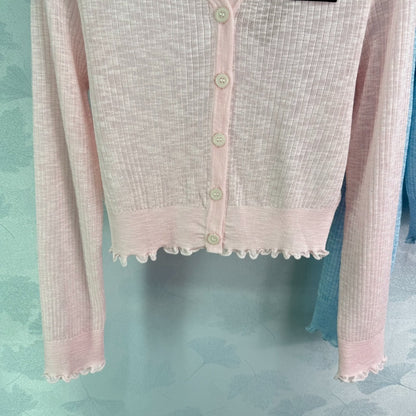 M 25 Short Thin Small Cardigan Long Sleeve