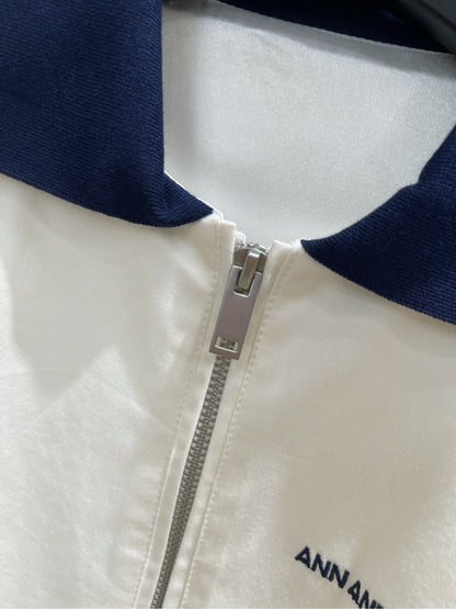 al 25 White Blue Collar Sport Tank Dress