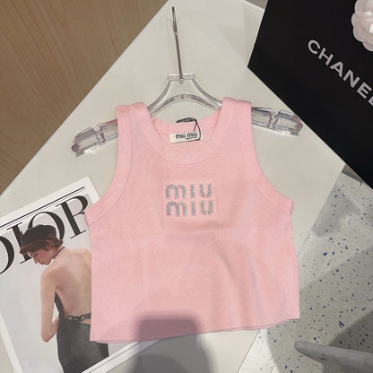 M 25 Rhinestone Logo Vest