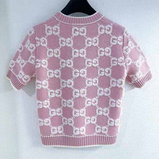 G 25 Jacquard Pullover Short Sleeve Knit