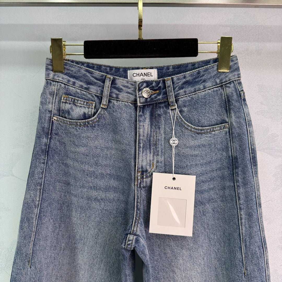 C 25 Spring and Summer New Products Wide-leg Jeans,