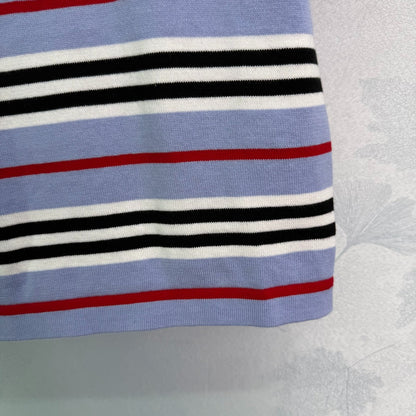 CE 2𝟓 New Striped Lapel Embroidered 𝐥𝐨𝐠𝐨 Short Sleeve