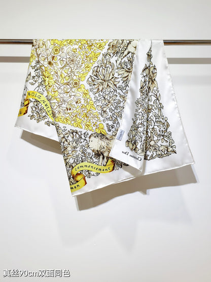D 25 Twill Silk Scarf