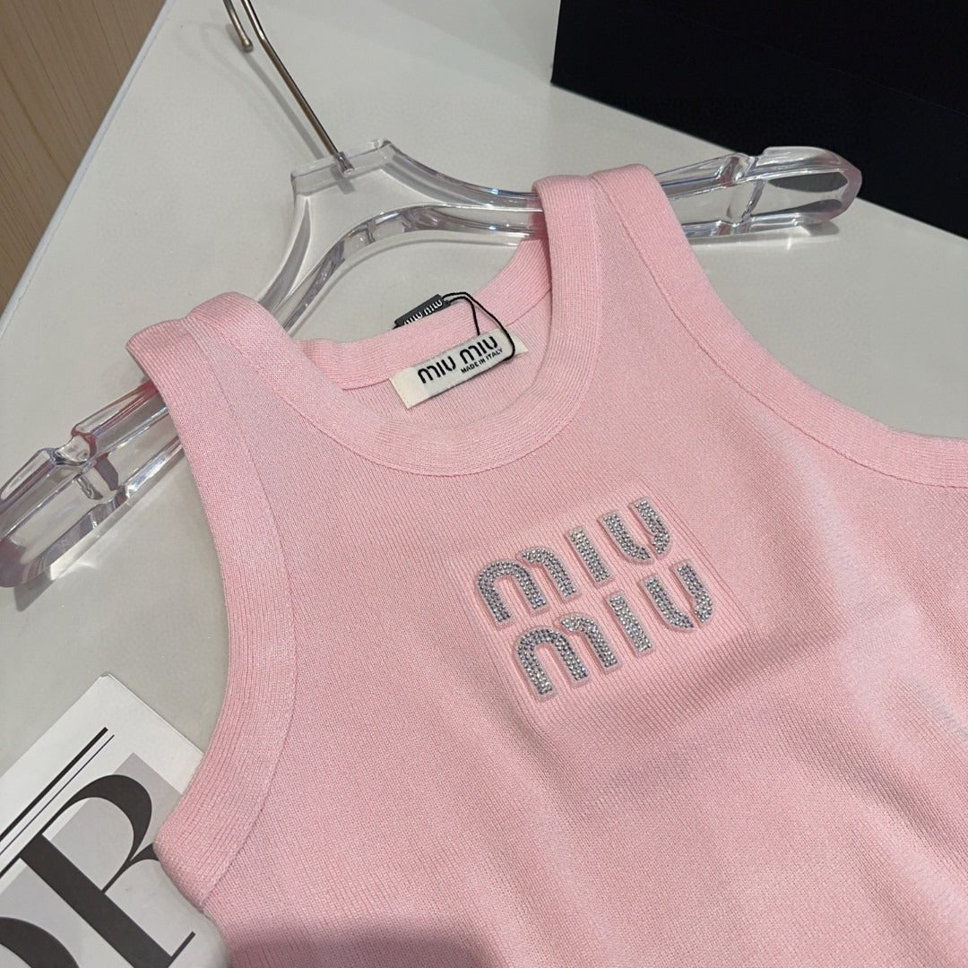 M 25 Rhinestone Logo Vest