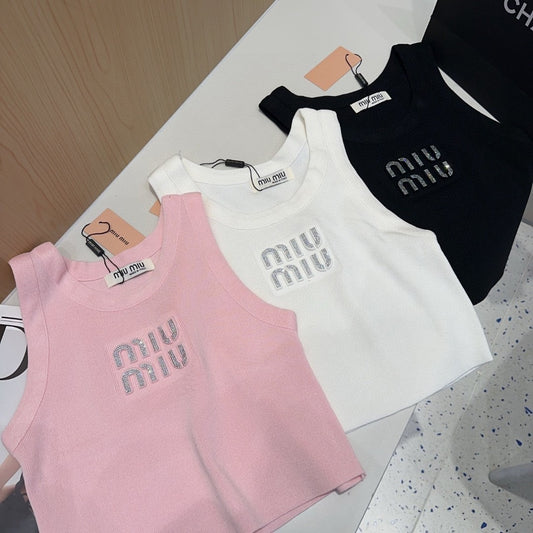 M 25 Rhinestone Logo Vest